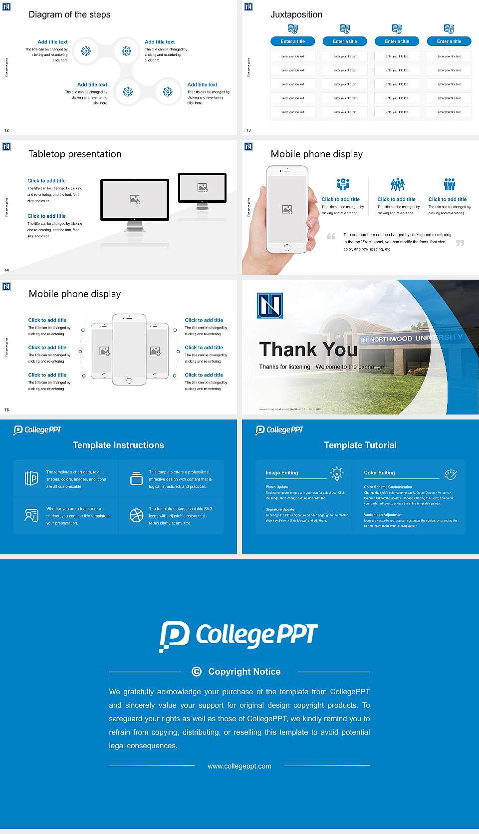 Northwood University Competition/Entrepreneurship Contest PPT Template16:9 ratio PPT effect preview image9