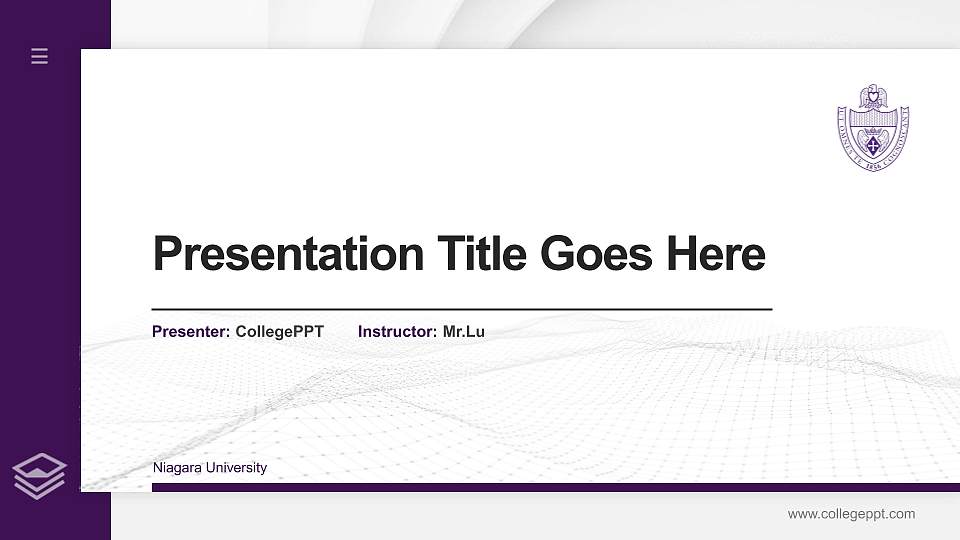 Niagara University Thesis Proposal/Graduation Defense PPT Template16:9 ratio PPT effect preview image