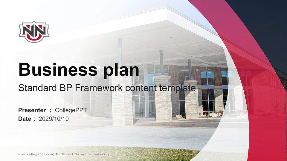 Northwest Nazarene University Competition/Entrepreneurship Contest PPT Template16:9 ratio PPT effect preview image