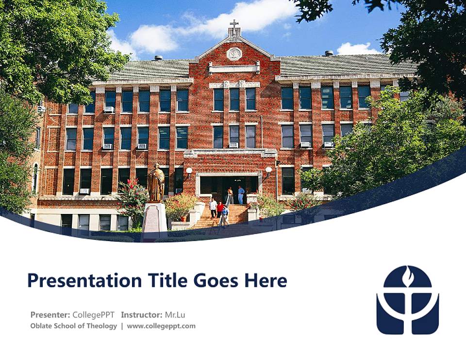 Oblate School of Theology Course/Courseware Creation PPT Template4:3 ratio PPT effect preview image5