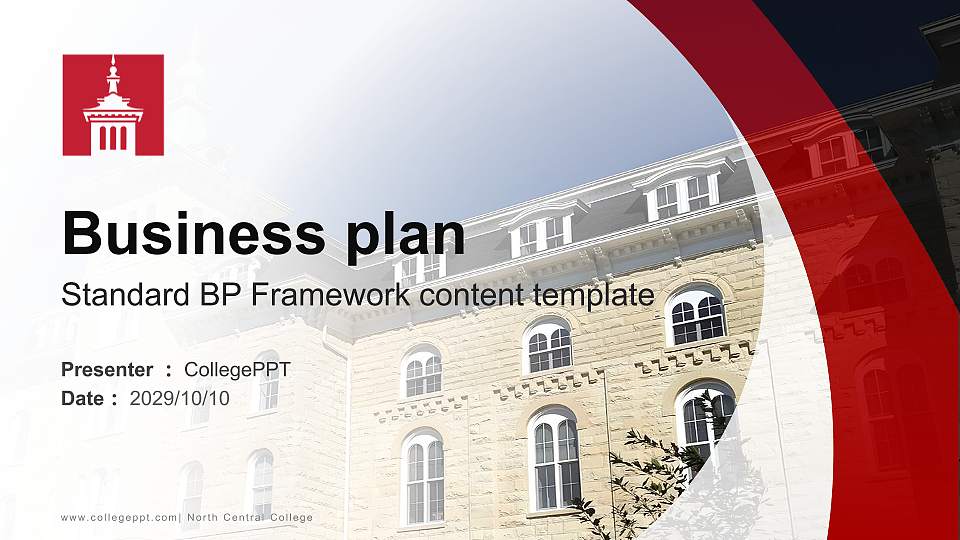 North Central College Competition/Entrepreneurship Contest PPT Template16:9 ratio PPT effect preview image