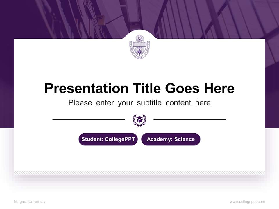 Niagara University National Scholarship Defense PPT Template4:3 ratio PPT effect preview image4