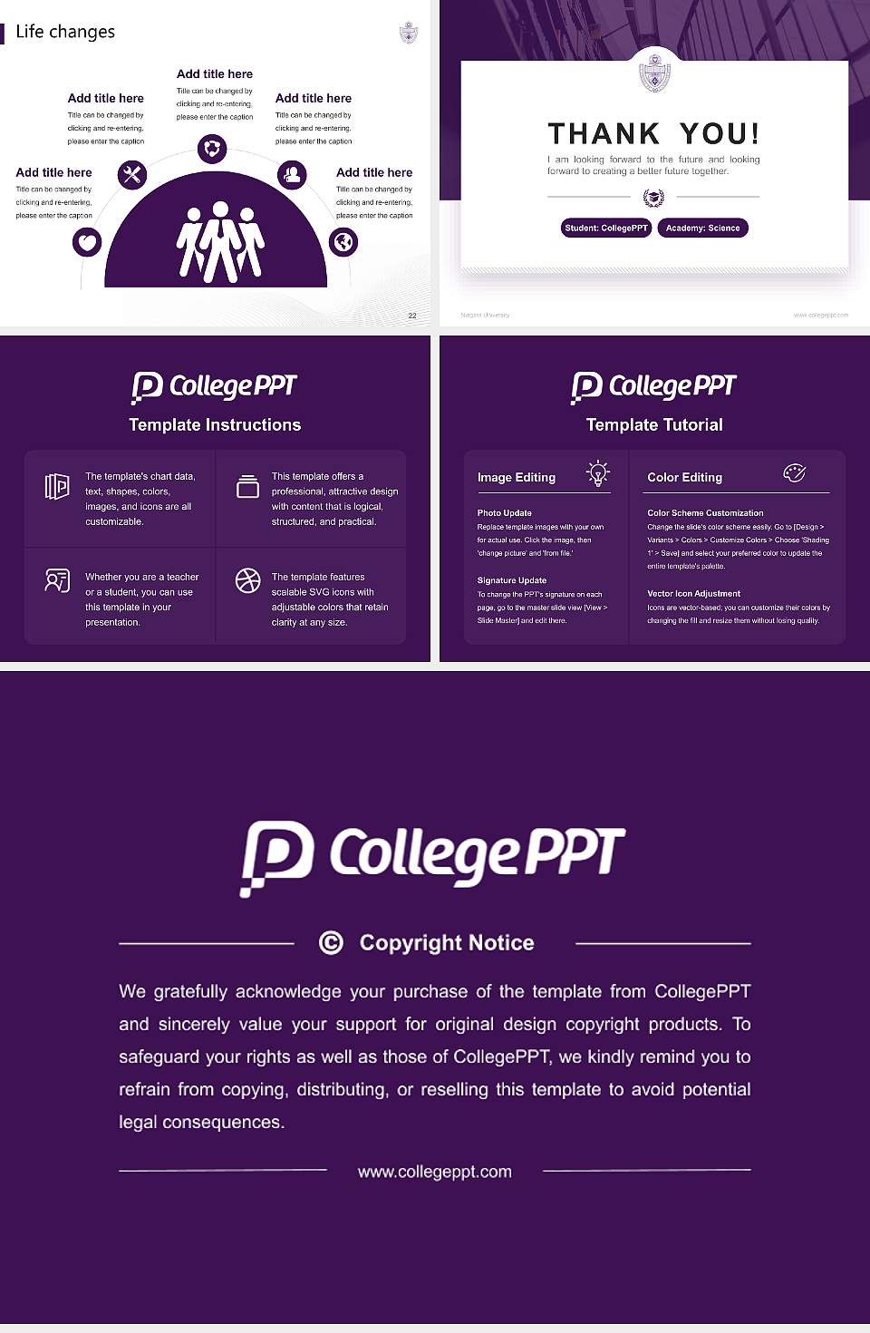 Niagara University National Scholarship Defense PPT Template4:3 ratio PPT effect preview image4