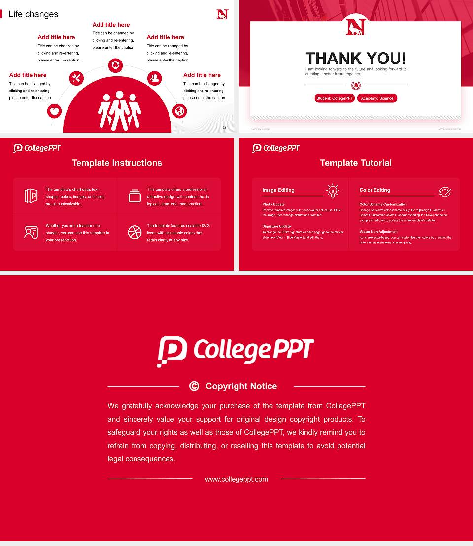 Newberry College National Scholarship Defense PPT Template16:9 ratio PPT effect preview image4