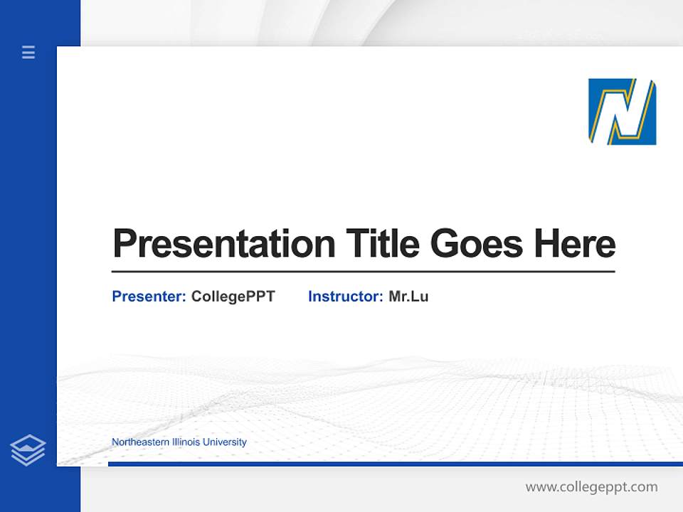 Northeastern Illinois University Thesis Proposal/Graduation Defense PPT Template4:3 ratio PPT effect preview image5