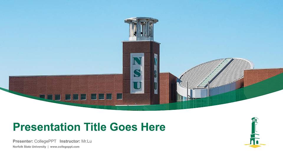 Norfolk State University Course/Courseware Creation PPT Template16:9 ratio PPT effect preview image