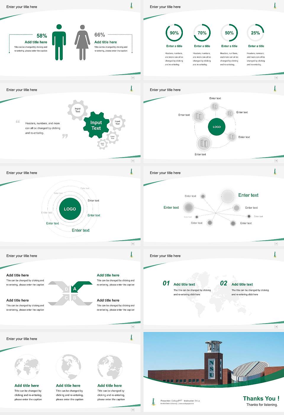 Norfolk State University Course/Courseware Creation PPT Template16:9 ratio PPT effect preview image4