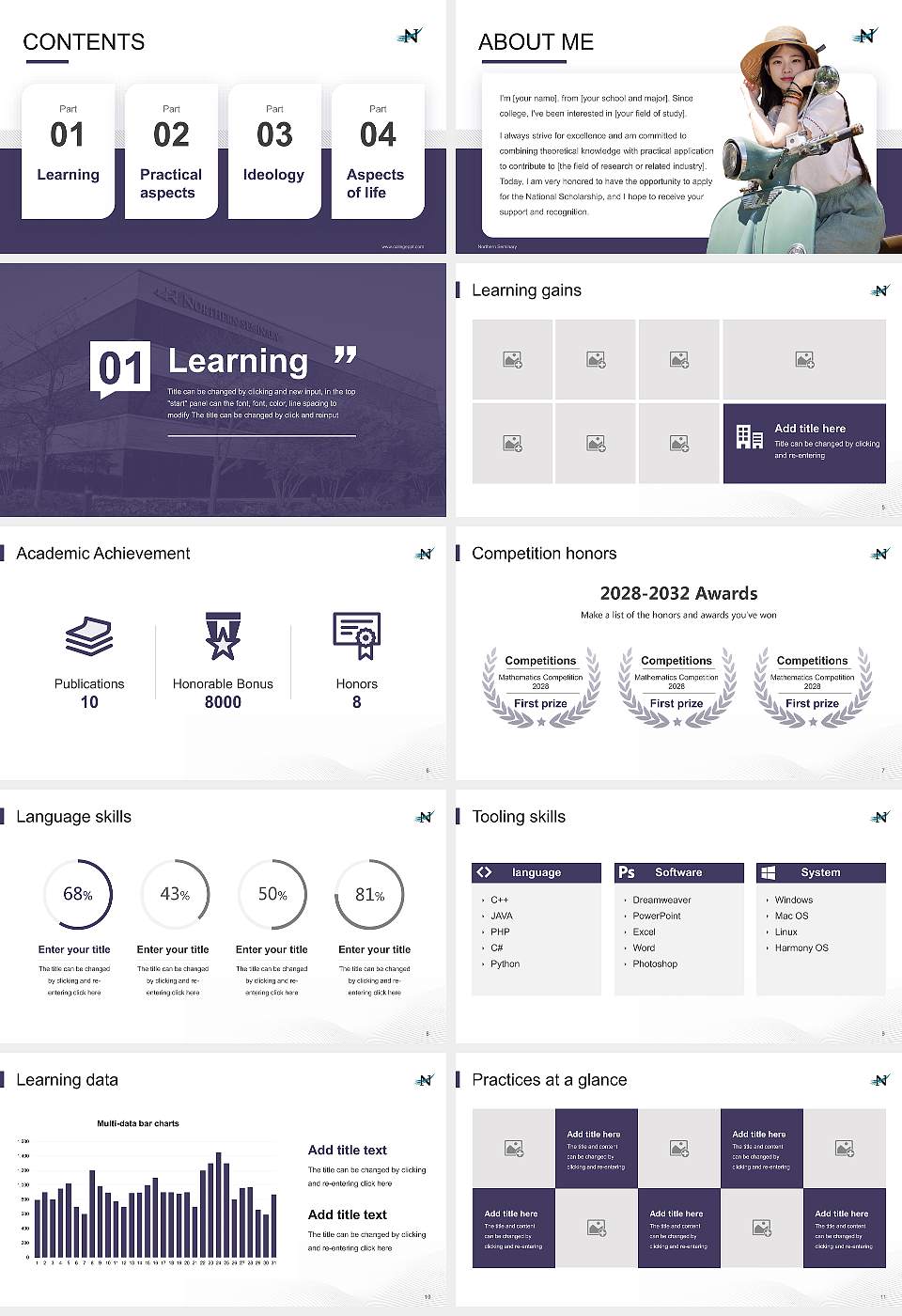 Northern Seminary National Scholarship Defense PPT Template16:9 ratio PPT effect preview image2