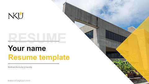 Northern Kentucky University Resume PPT Template