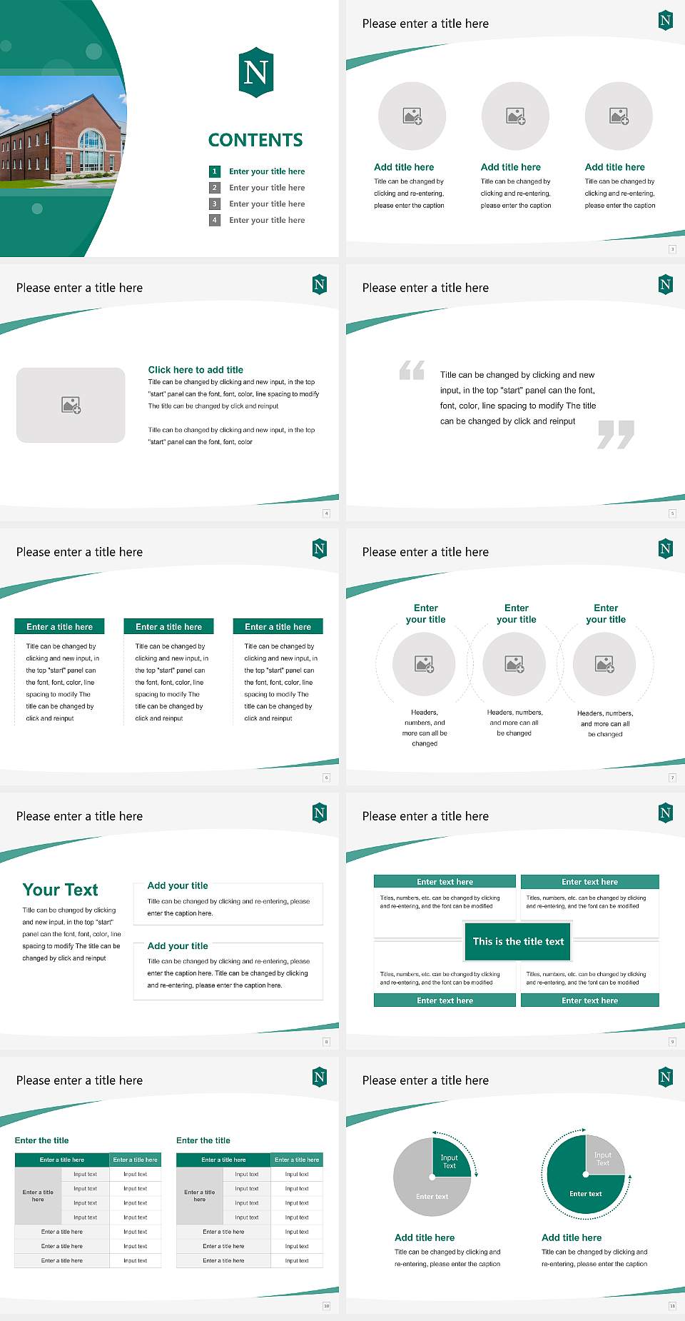 Nichols College Course/Courseware Creation PPT Template4:3 ratio PPT effect preview image2