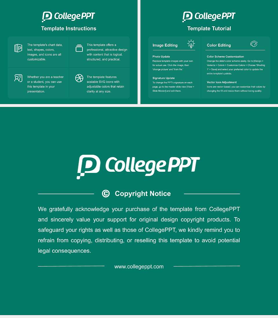 Nichols College Course/Courseware Creation PPT Template4:3 ratio PPT effect preview image5
