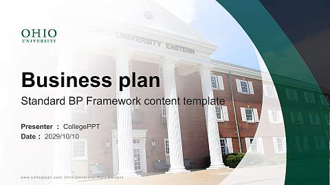 Ohio University-Main Campus Competition/Entrepreneurship Contest PPT Template