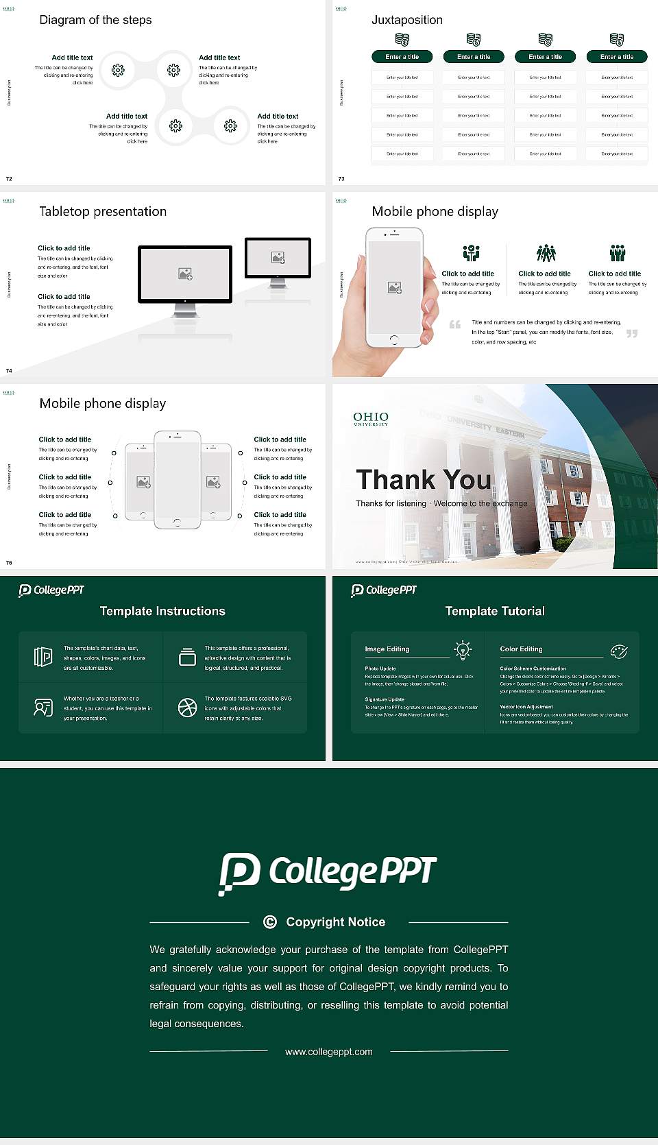 Ohio University-Main Campus Competition/Entrepreneurship Contest PPT Template16:9 ratio PPT effect preview image9