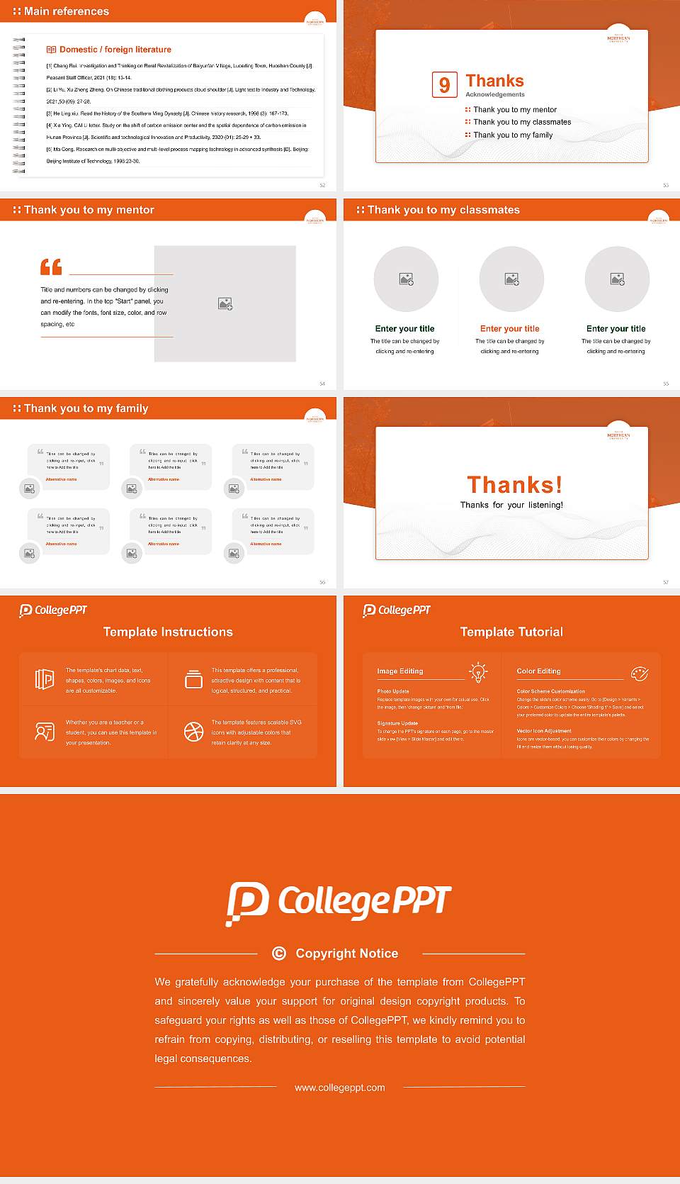 Ohio Northern University Graduation Thesis Defense PPT Template16:9 ratio PPT effect preview image7