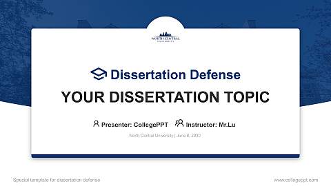 North Central University Graduation Thesis Defense PPT Template