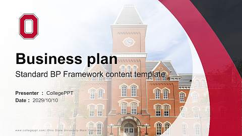 Ohio State University-Main Campus Competition/Entrepreneurship Contest PPT Template