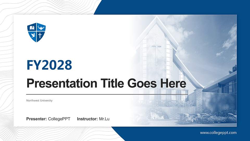 Northwest University Academic Presentation/Research Findings Report PPT Template16:9 ratio PPT effect preview image