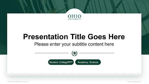 Ohio University-Main Campus National Scholarship Defense PPT Template