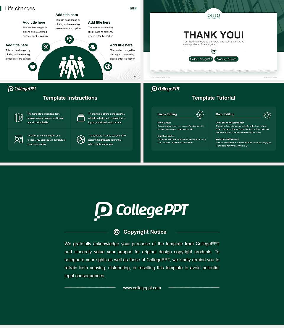 Ohio University-Main Campus National Scholarship Defense PPT Template16:9 ratio PPT effect preview image4