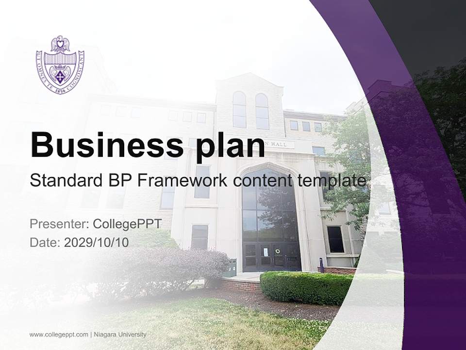 Niagara University Competition/Entrepreneurship Contest PPT Template4:3 ratio PPT effect preview image9