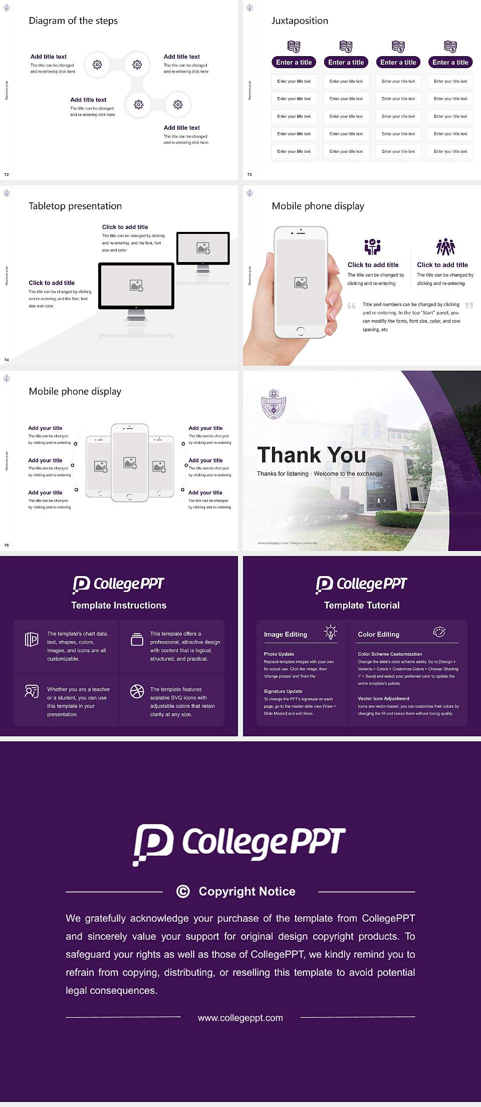 Niagara University Competition/Entrepreneurship Contest PPT Template4:3 ratio PPT effect preview image9