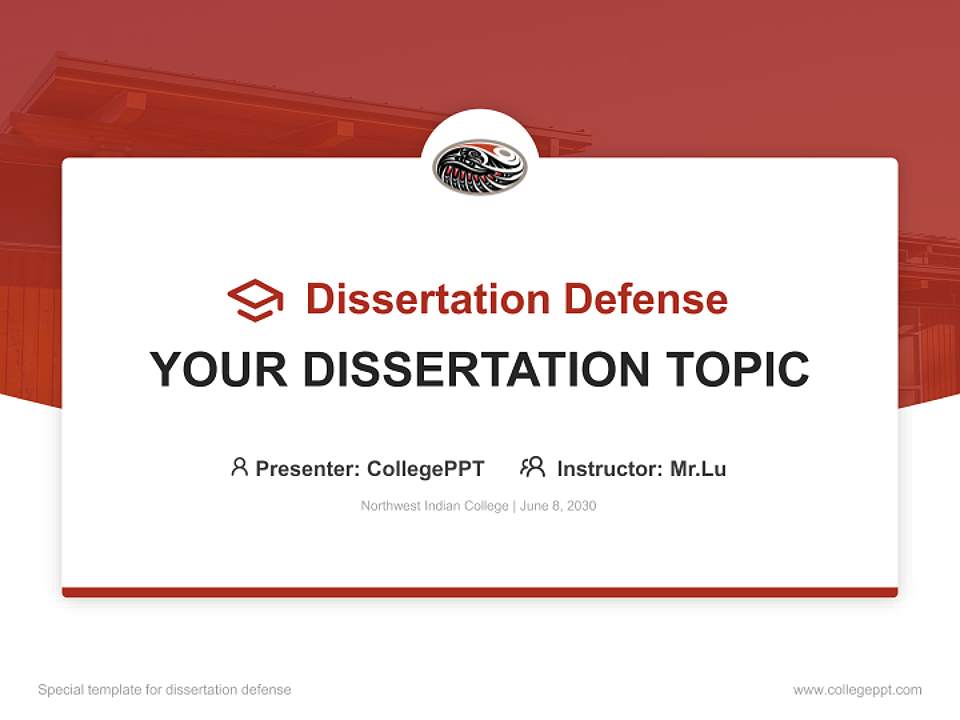 Northwest Indian College Graduation Thesis Defense PPT Template4:3 ratio PPT effect preview image7