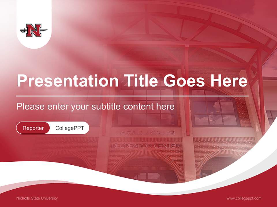 Nicholls State University Lecture Sharing and Networking Event PPT Template4:3 ratio PPT effect preview image4