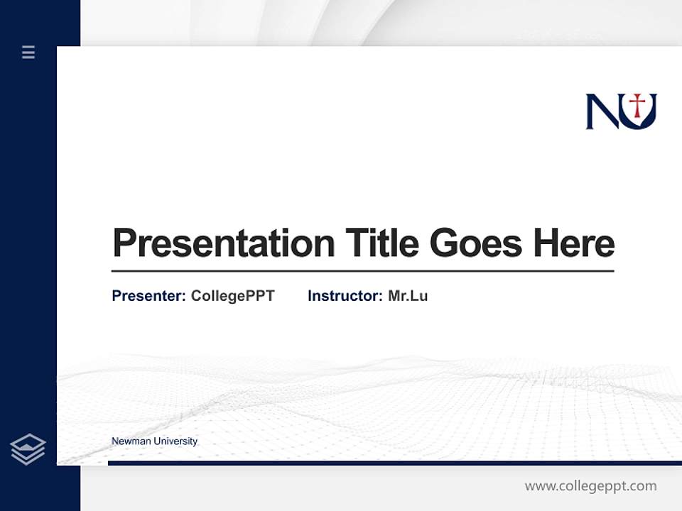 Newman University Thesis Proposal/Graduation Defense PPT Template4:3 ratio PPT effect preview image5