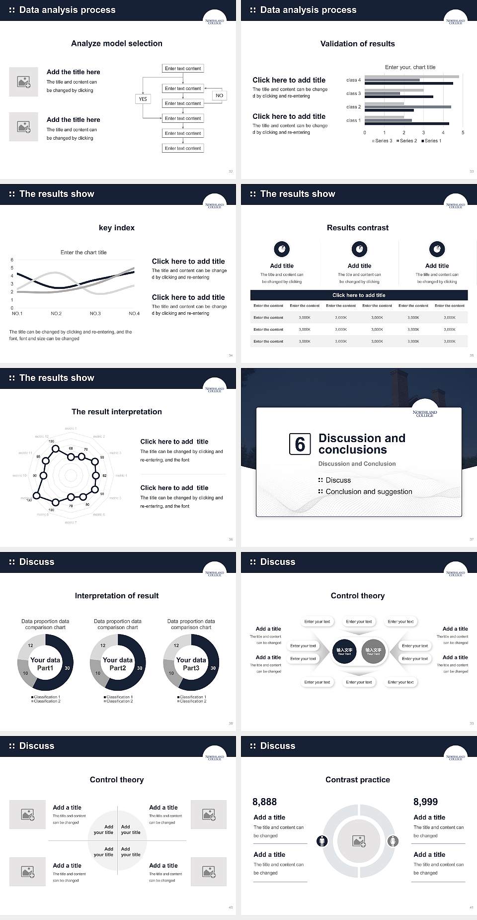 Northland College Graduation Thesis Defense PPT Template4:3 ratio PPT effect preview image5