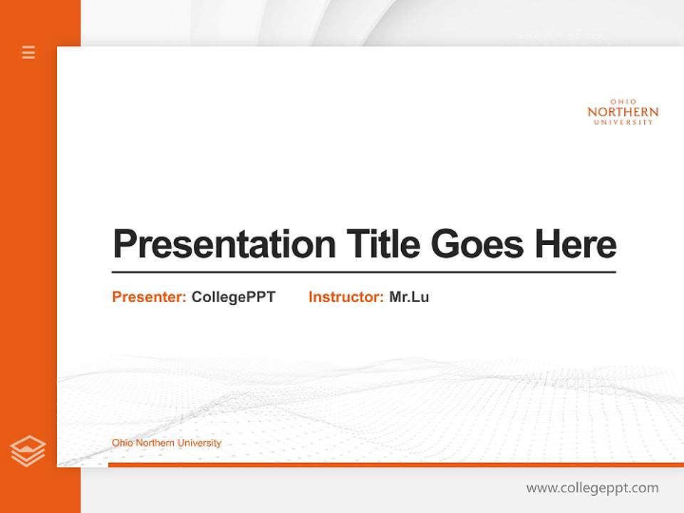 Ohio Northern University Thesis Proposal/Graduation Defense PPT Template4:3 ratio PPT effect preview image5