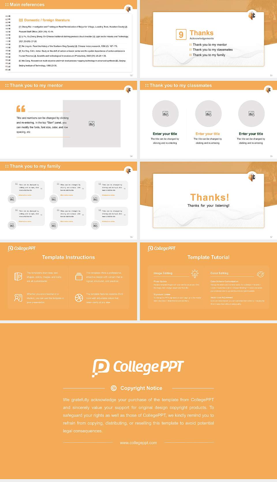 Oak Valley College Graduation Thesis Defense PPT Template16:9 ratio PPT effect preview image7
