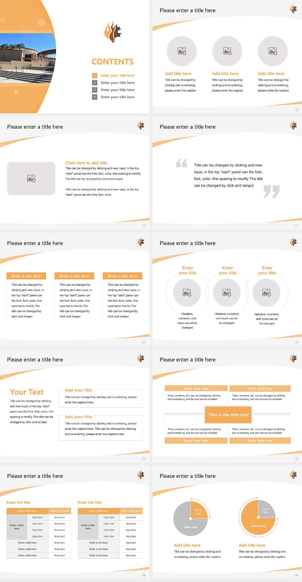 Oak Valley College Course/Courseware Creation PPT Template4:3 ratio PPT effect preview image2
