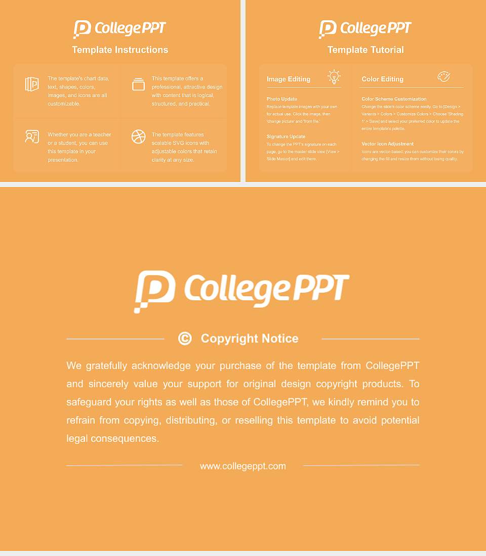 Oak Valley College Course/Courseware Creation PPT Template4:3 ratio PPT effect preview image5