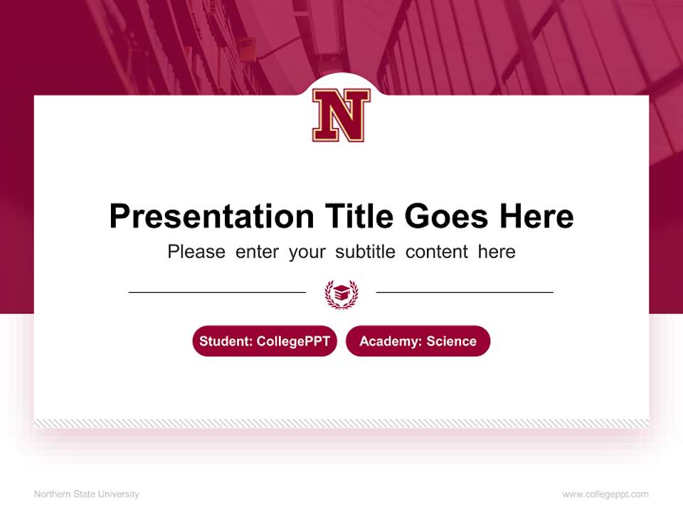Northern State University National Scholarship Defense PPT Template4:3 ratio PPT effect preview image4