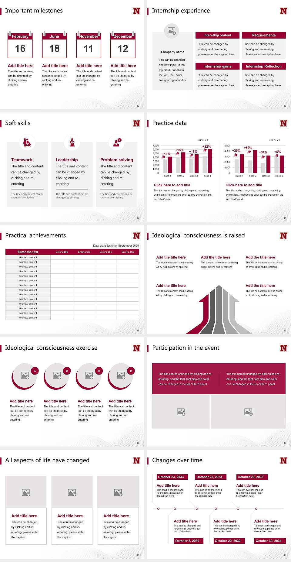 Northern State University National Scholarship Defense PPT Template4:3 ratio PPT effect preview image3