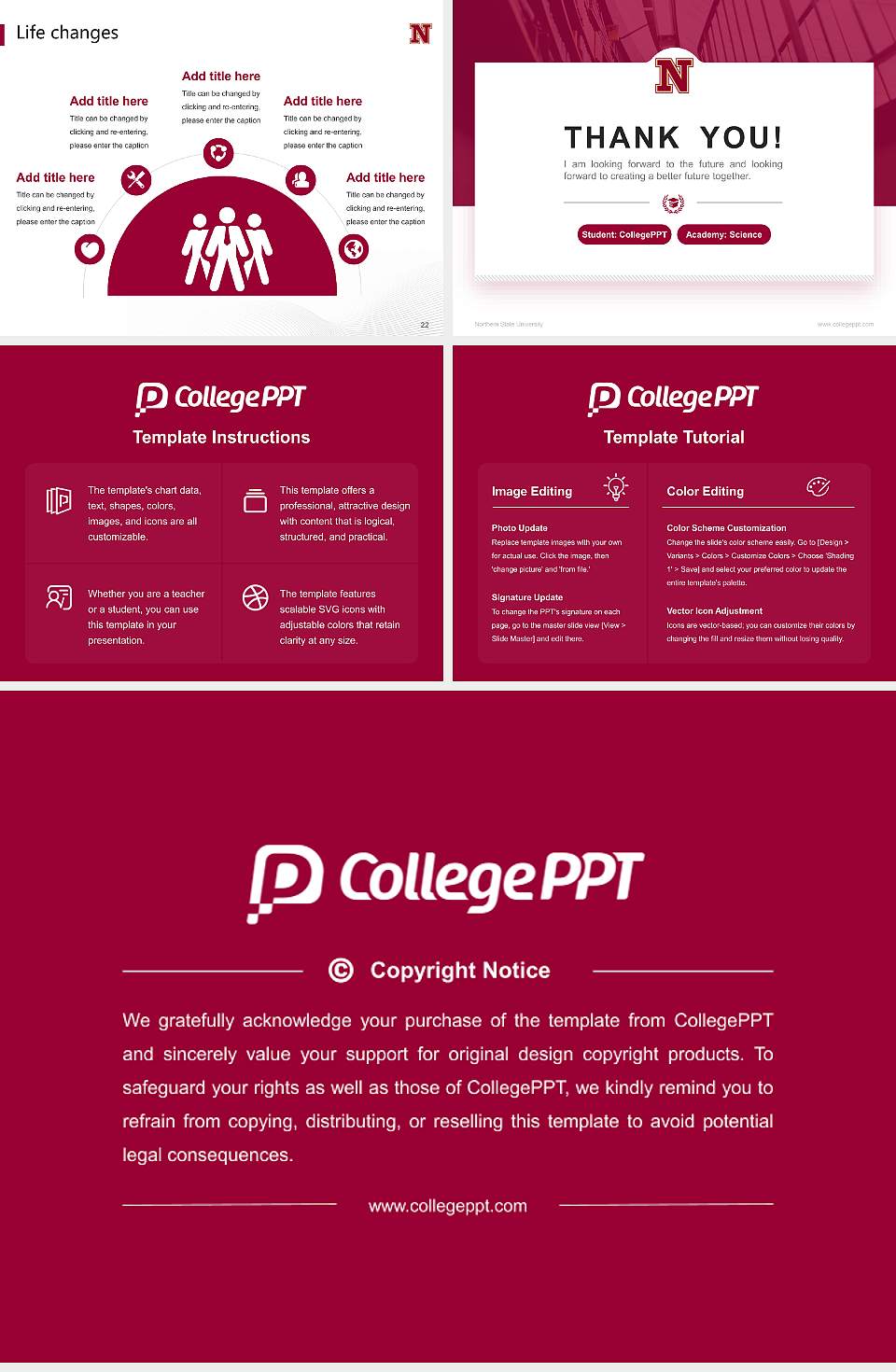 Northern State University National Scholarship Defense PPT Template4:3 ratio PPT effect preview image4