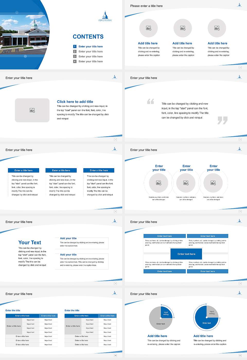 Ohio Christian University Course/Courseware Creation PPT Template16:9 ratio PPT effect preview image2