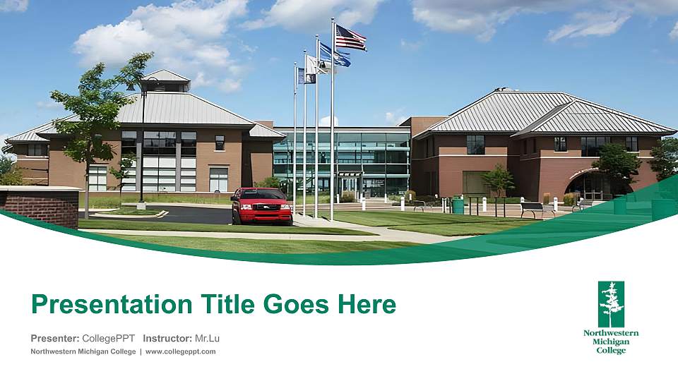 Northwestern Michigan College Course/Courseware Creation PPT Template16:9 ratio PPT effect preview image