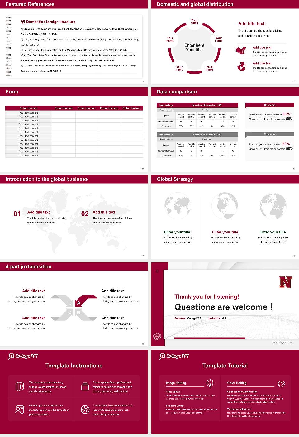 Northern State University Thesis Proposal/Graduation Defense PPT Template16:9 ratio PPT effect preview image4