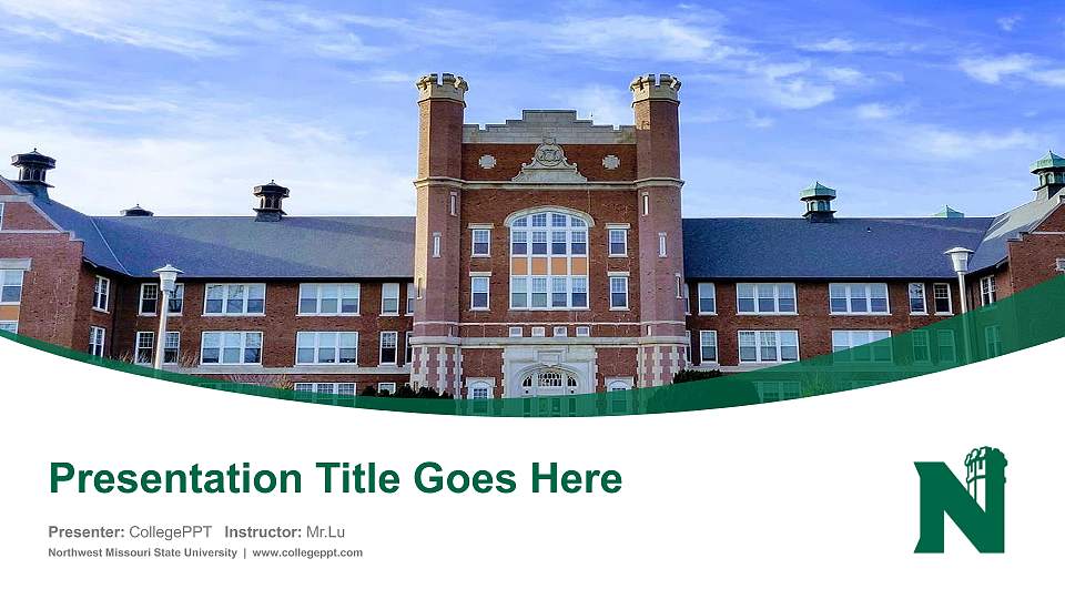 Northwest Missouri State University Course/Courseware Creation PPT Template16:9 ratio PPT effect preview image