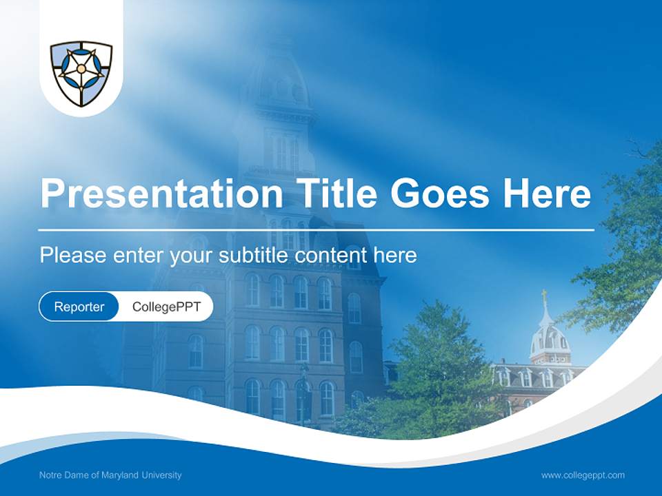 Notre Dame of Maryland University Lecture Sharing and Networking Event PPT Template4:3 ratio PPT effect preview image4