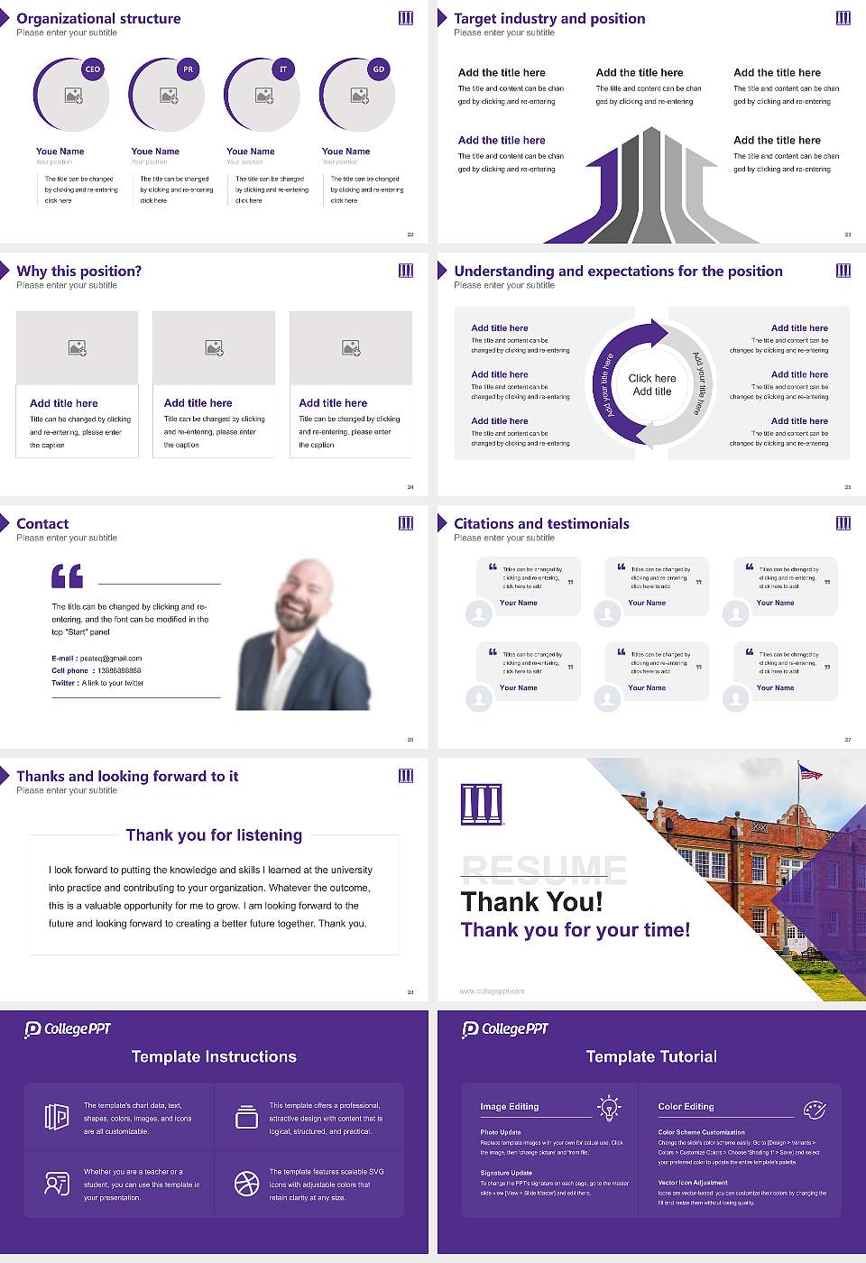 Northwestern State University of Louisiana Resume PPT Template16:9 ratio PPT effect preview image4