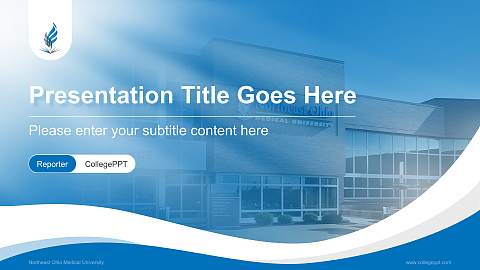 Northeast Ohio Medical University Lecture Sharing and Networking Event PPT Template