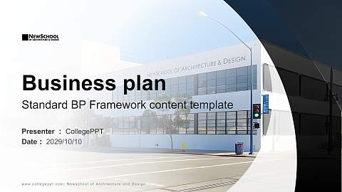 Newschool of Architecture and Design Competition/Entrepreneurship Contest PPT Template