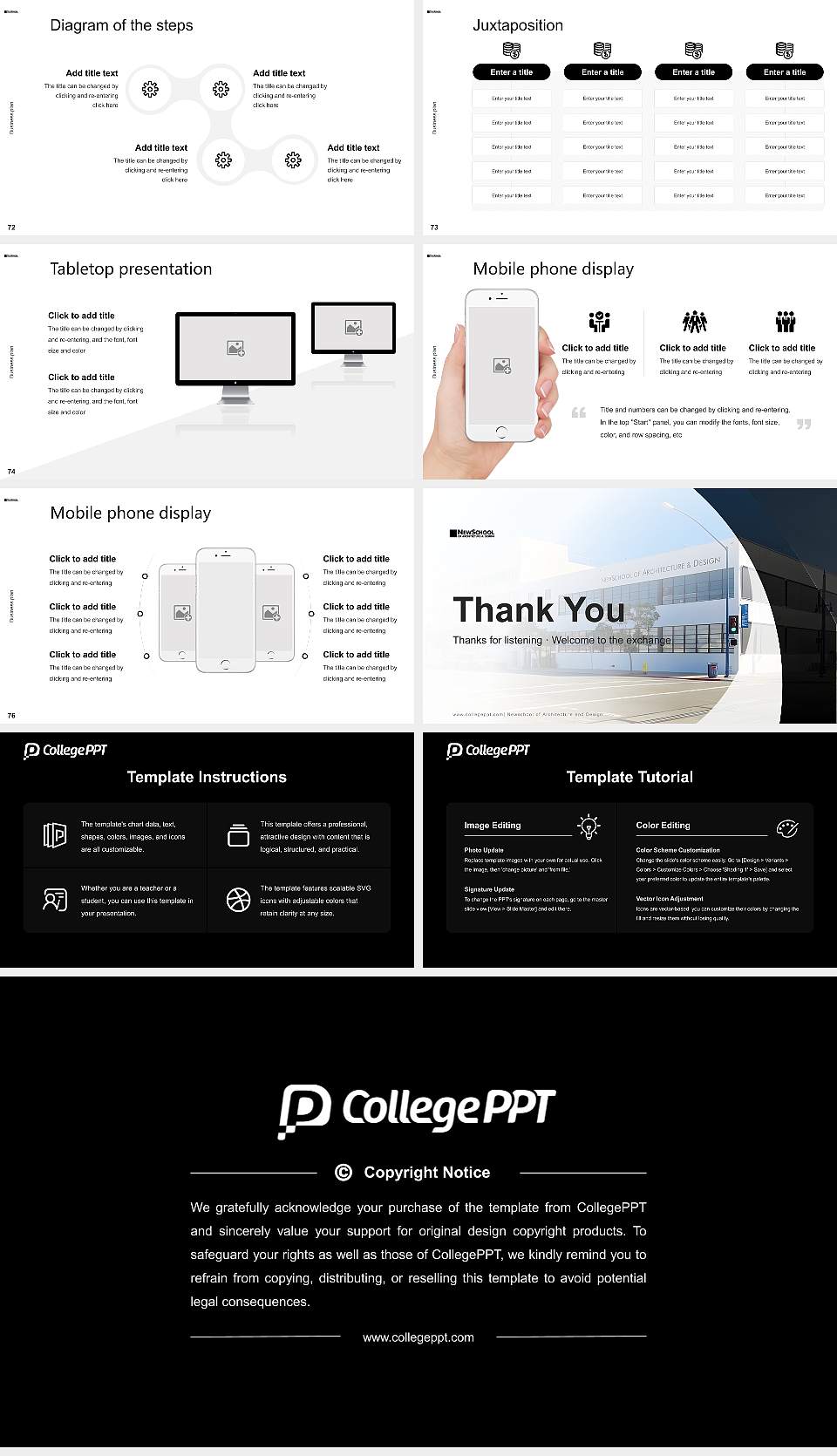 Newschool of Architecture and Design Competition/Entrepreneurship Contest PPT Template16:9 ratio PPT effect preview image9