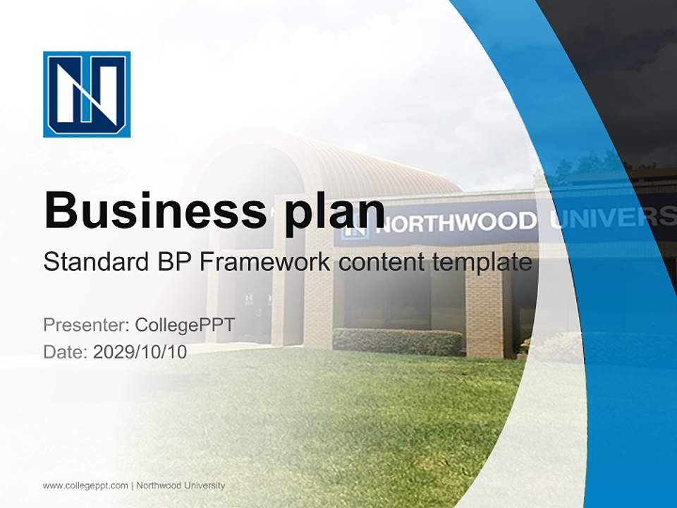 Northwood University Competition/Entrepreneurship Contest PPT Template4:3 ratio PPT effect preview image9