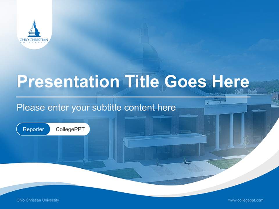 Ohio Christian University Lecture Sharing and Networking Event PPT Template4:3 ratio PPT effect preview image4