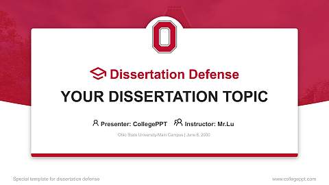 Ohio State University-Main Campus Graduation Thesis Defense PPT Template