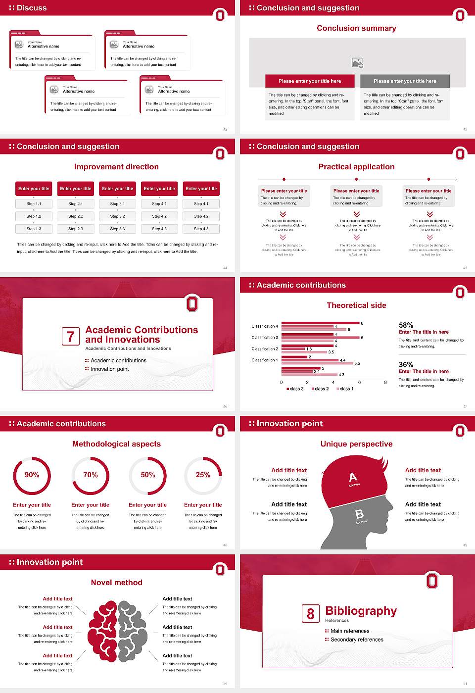 Ohio State University-Main Campus Graduation Thesis Defense PPT Template16:9 ratio PPT effect preview image6