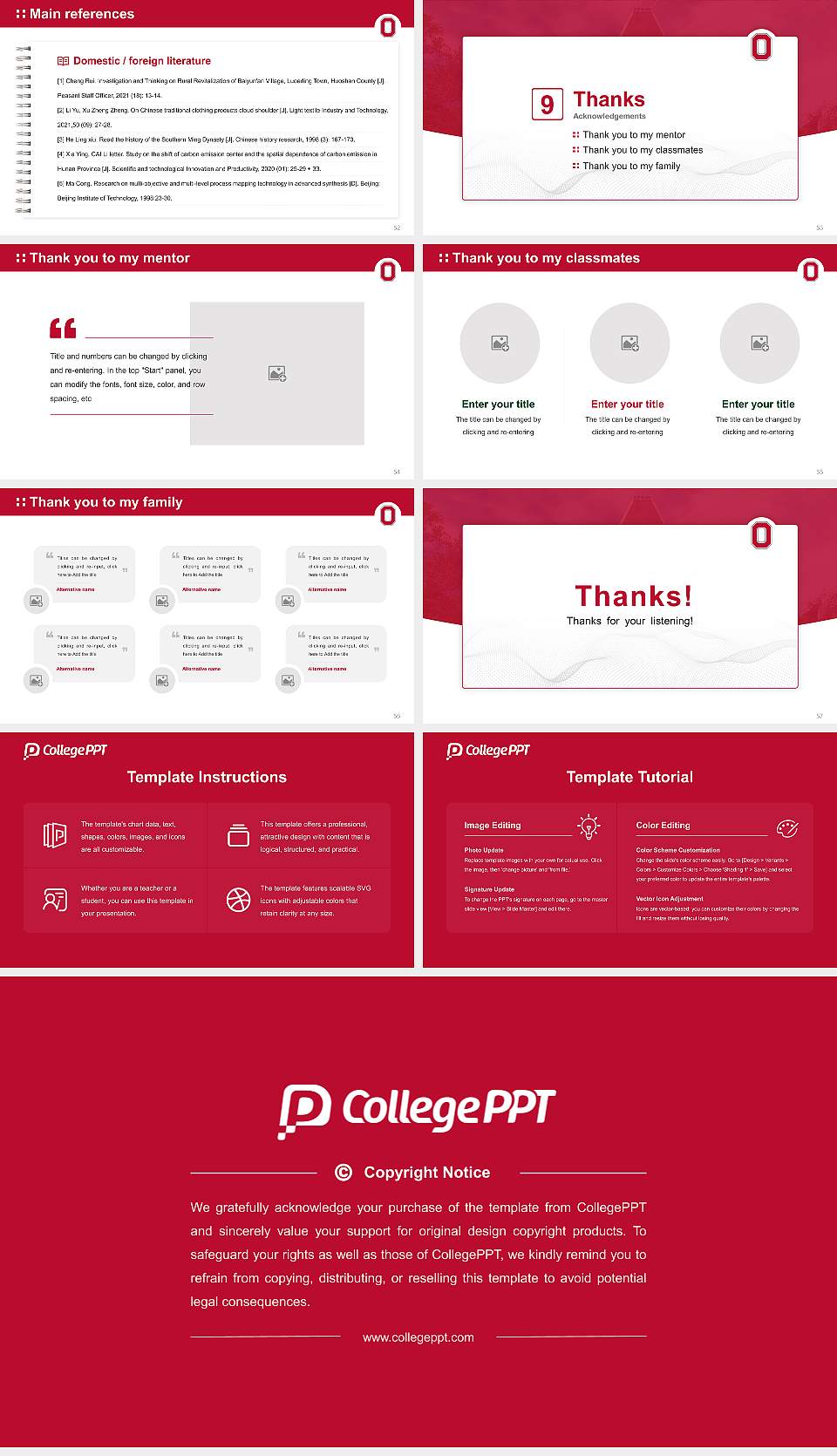 Ohio State University-Main Campus Graduation Thesis Defense PPT Template16:9 ratio PPT effect preview image7